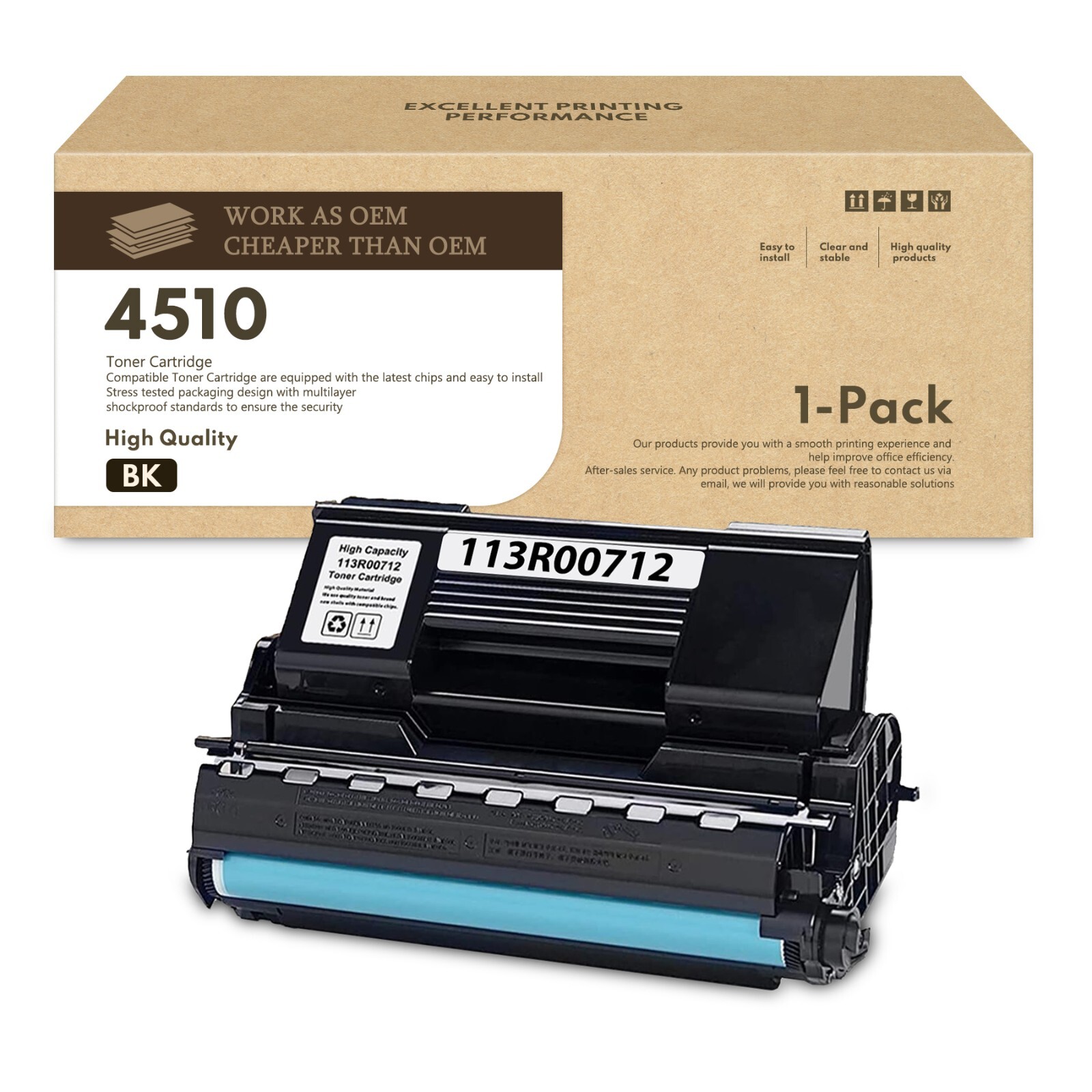 4510 113R00712 1PK High Yield Toner for Phaser 4510N 4510DT 4510DX 4510YB 4510YN