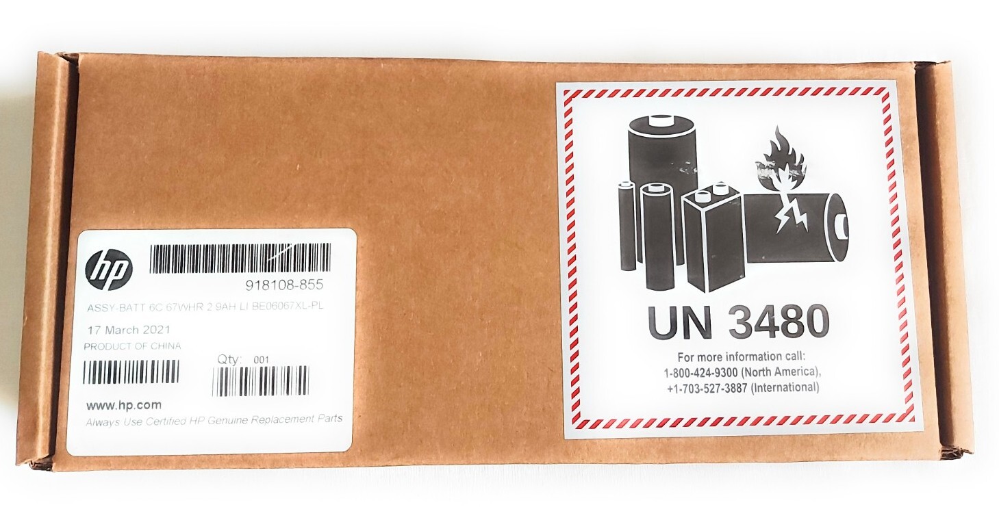 Genuine 6 cells 67Wh HP BE06067XL Replacement Battery 