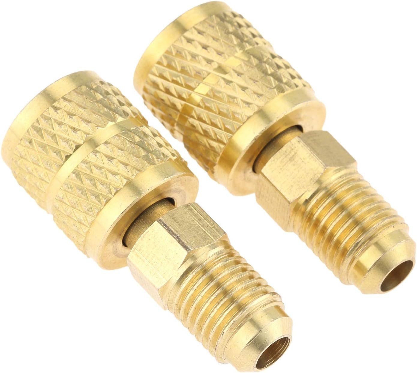 R410A Straight Swivel Adapter, R410A Mini Split Adapter 1/4‘’ SAE Male 5/16‘’ SA