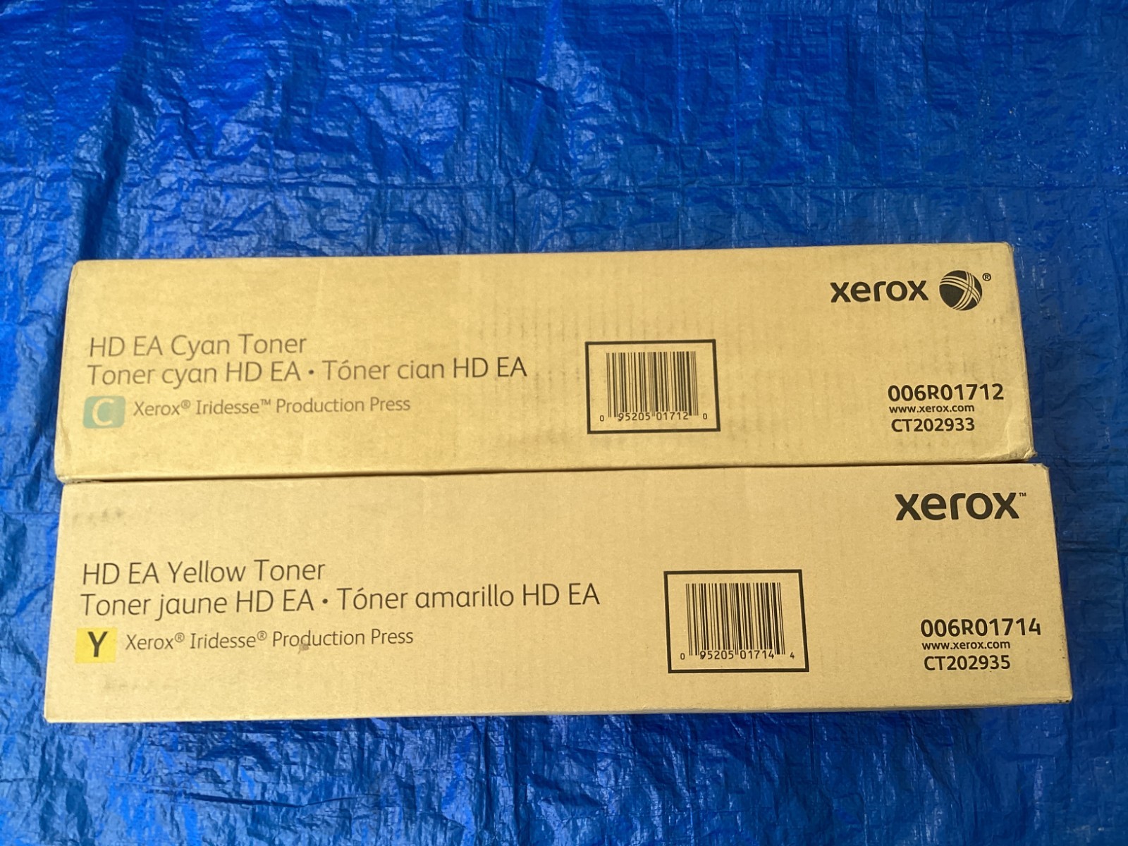 NEW Lot of 2, Xerox Iridesse Production Press C/Y Toner Cartridge  006R01712/14
