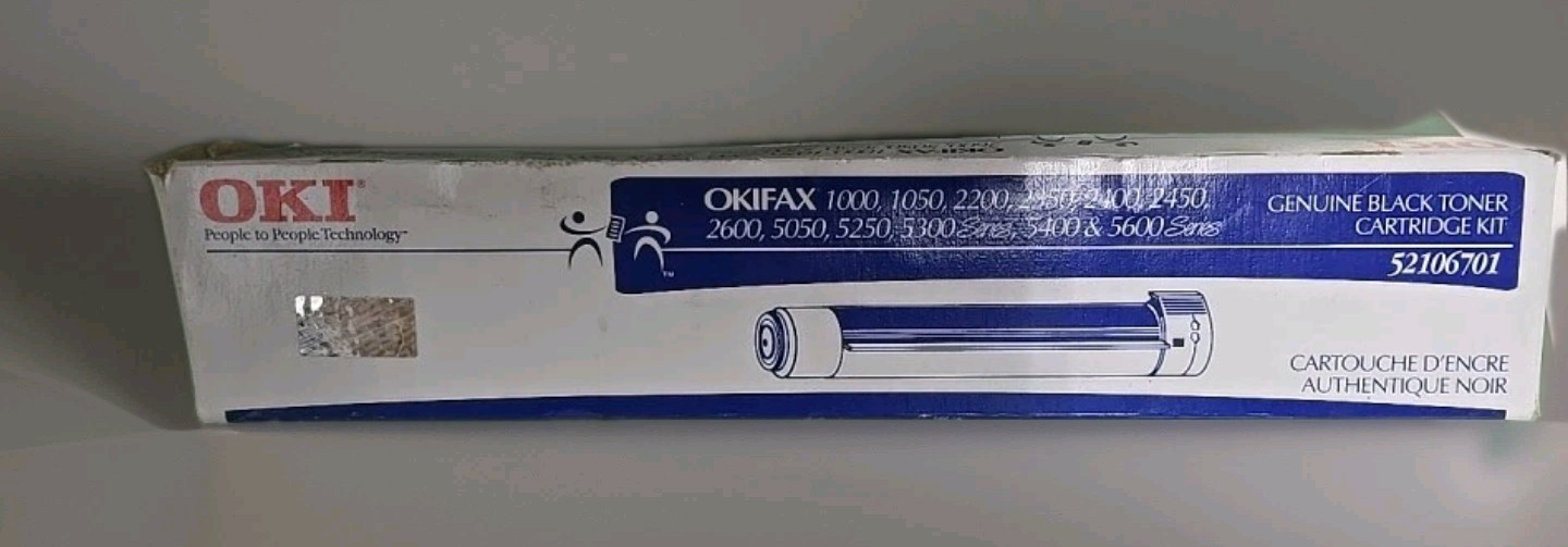 Genuine OKI 52106701 Black Toner Cartridge Kit OKIFAX 1000 1050 2200 OEM NOS