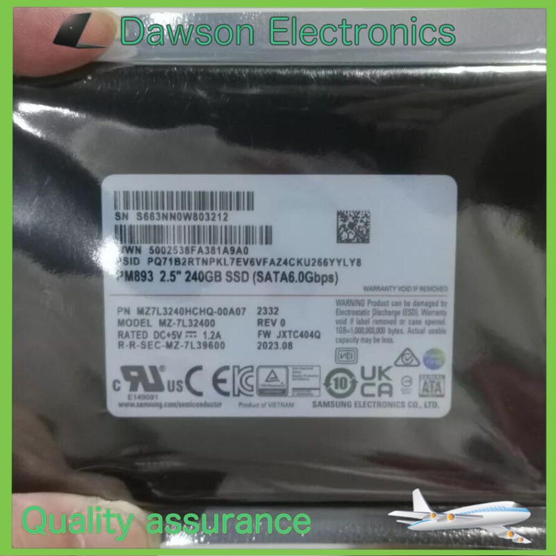 New Samsung PM893 240GB SSD 2.5" SATA III 6Gbps MZ7L3240HCHQ-00A07 MZ-7L32400