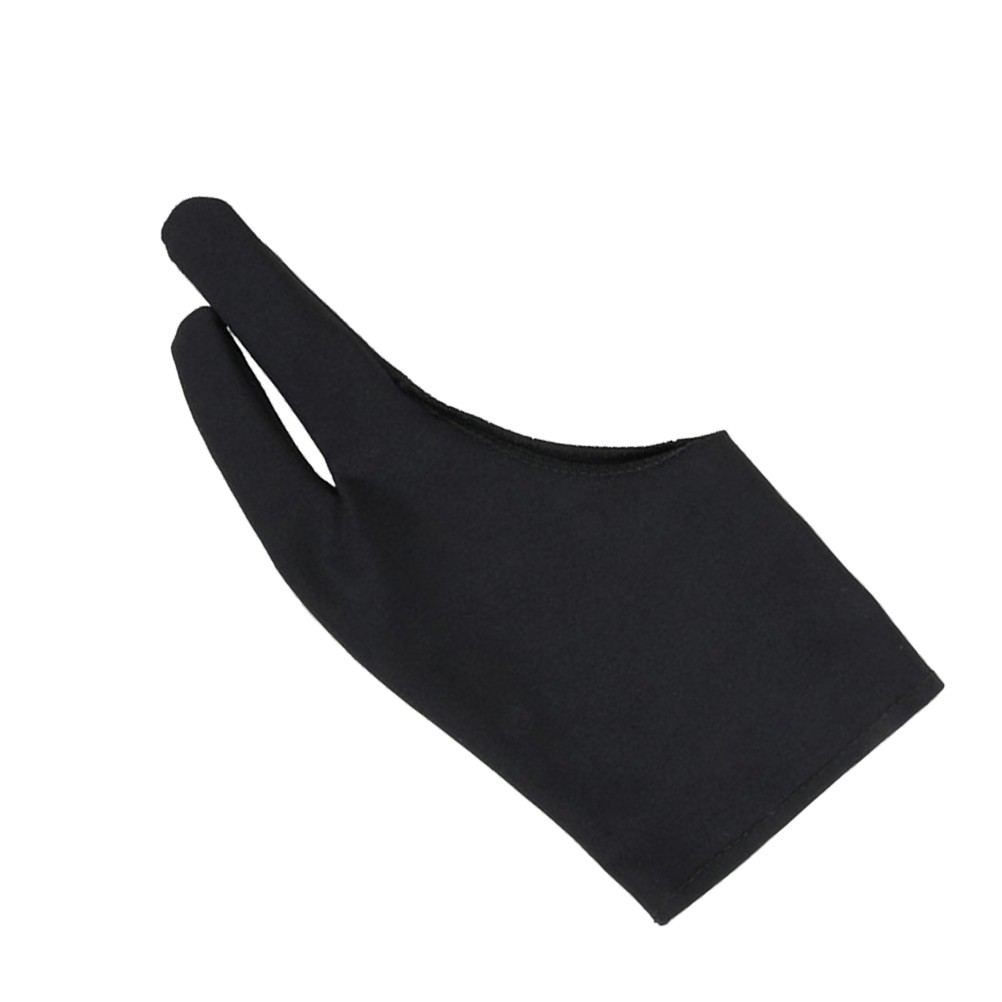 1 Pc Two-Finger Glove Black Artist Glove for Graphics Drawing Pen Display