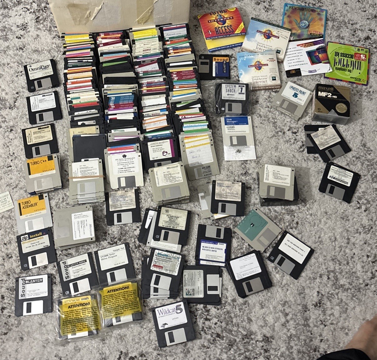 Vintage 3.5" Floppy Disks Lot Software Drivers Win 95 Microsoft Visual Windows
