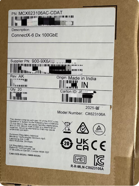 MCX623106AC-CDAT Mellanox ConnectX-6 DX Dual Port 100Gb Ethernet Adapter Card