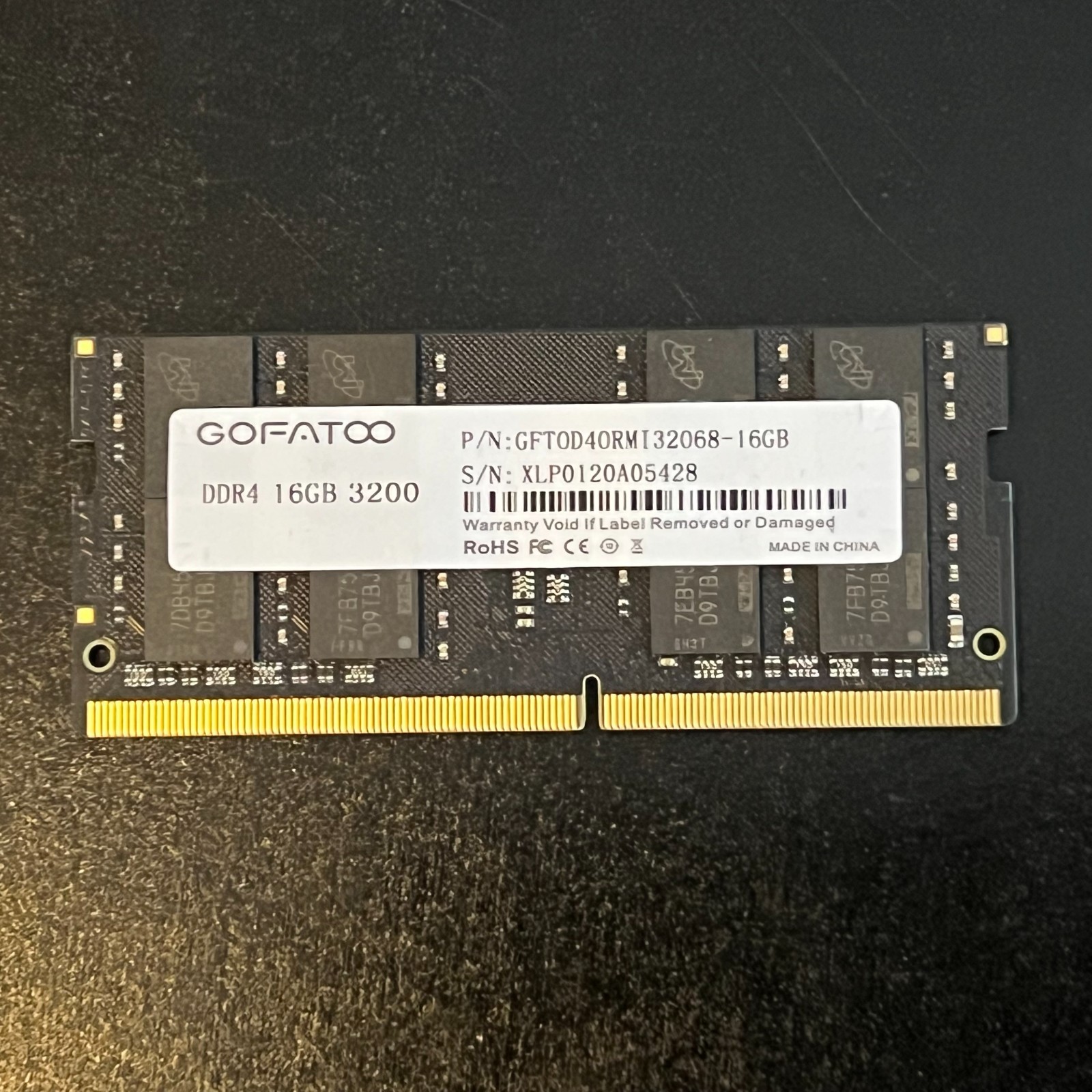 GOFATOO 16GB DDR4 3200MHz PC4-25600 260-Pin SODIMM Laptop RAM Memory