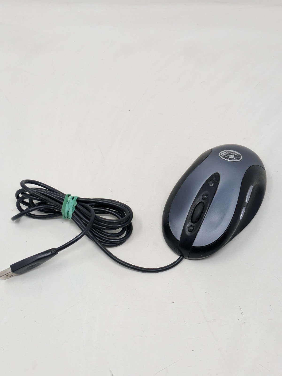 Logitech MX500 Optical Mouse Gaming Silver Black 8 Buttons - Tested