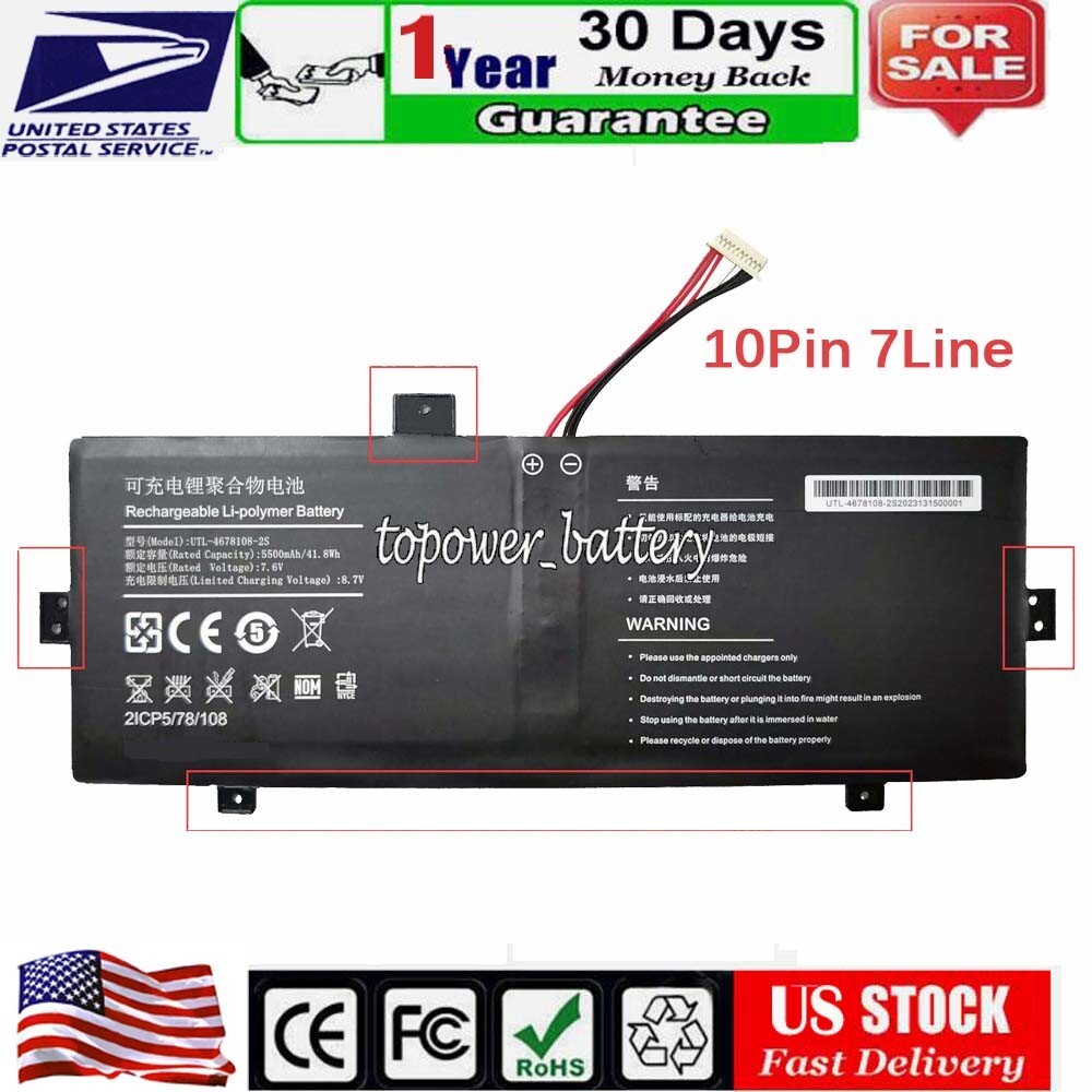 UTL-4678108-2S UTL-3978110-2S Battery for Evolve III Maestro-EBook11