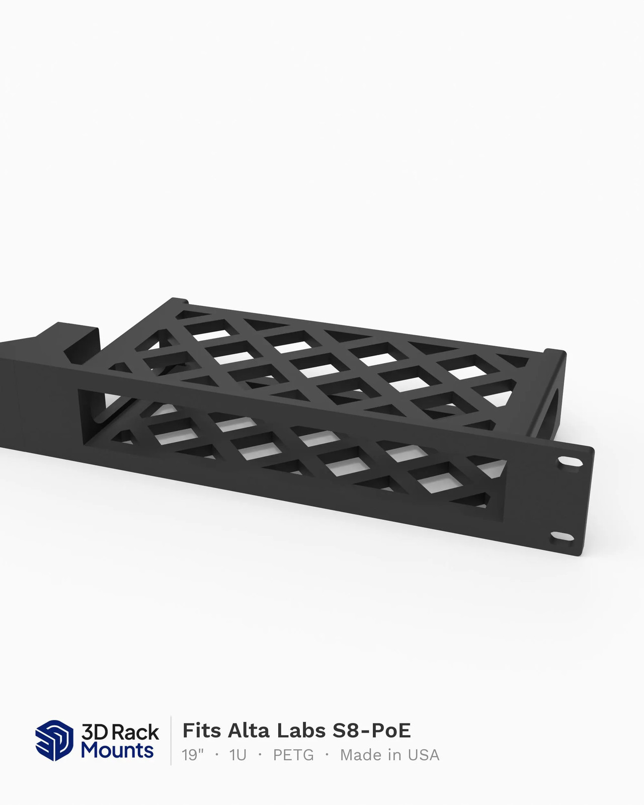 19" Alta Labs S8-PoE Switch Rack Mount - 1U (Modular)