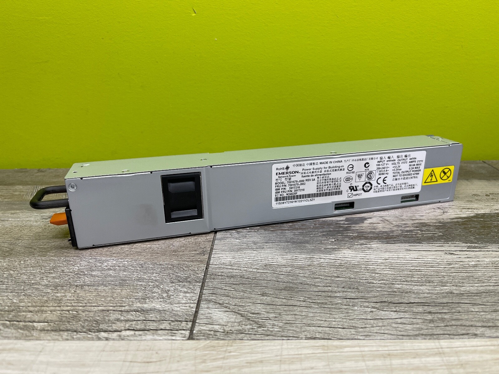 IBM 675W EMERSON Power Supply 7001484-J000 for X3550/X3650 M3 P/N 39Y7226 