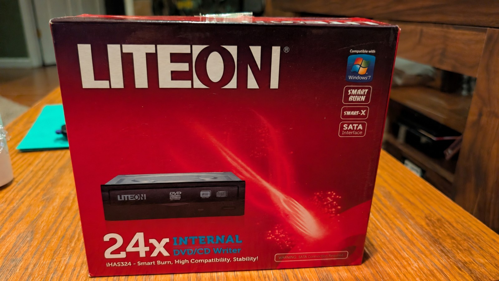 Lite-On iHAS324-98 B 24x SATA Internal DVD CD Writer Burner Open Box