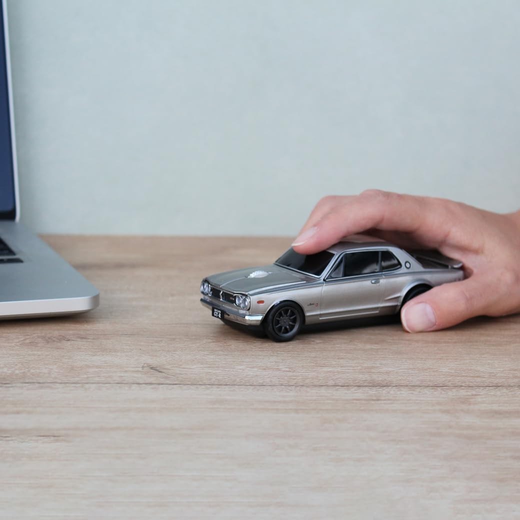Wireless Mouse silver HAKOSUKA NISSAN SKYLINE 2000GT-R Car Bluetooth