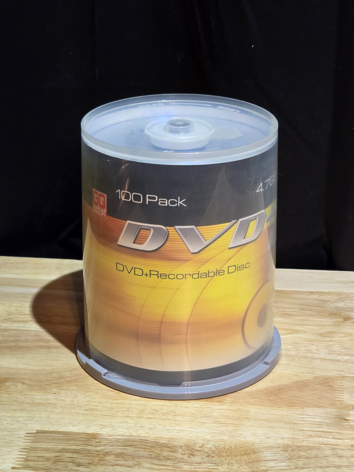 GQ Great Quality DVD+R 100‑Pack – 4.7GB Blank Recordable Discs – Brand New Seale