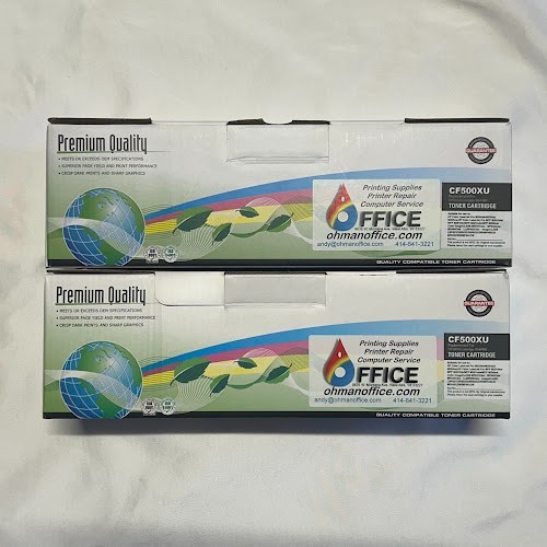 Premium Quality CF500XU Black High Yield Toner Cartridge HP LaserJet Lot of 2