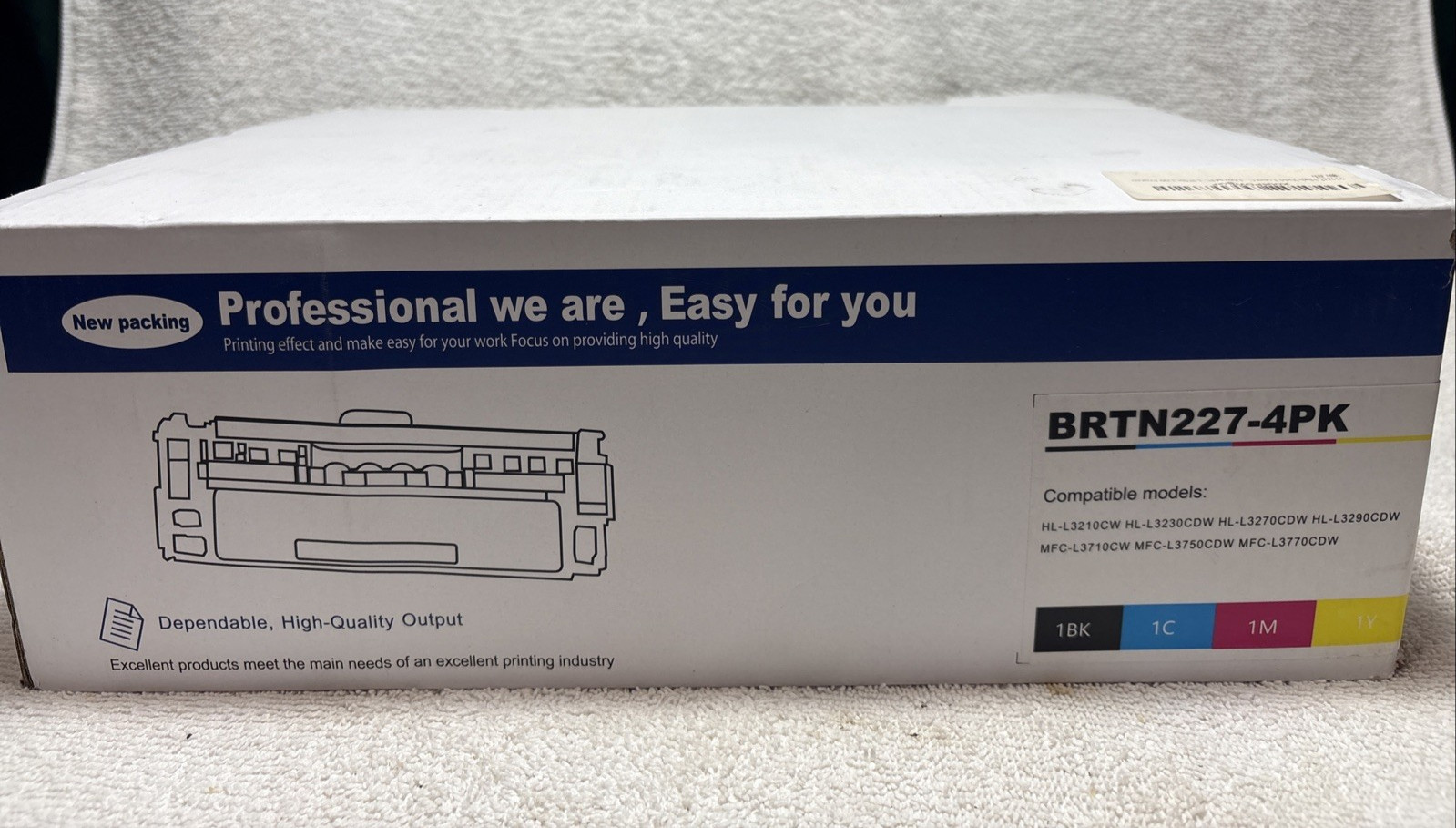 TN227 Compatible Toner 4 Pack BK C M Y High Yield for Brother Printers New