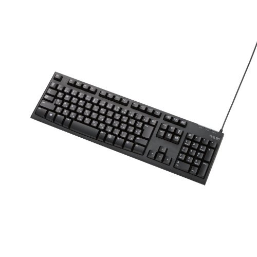 ELECOM USB keyboard 108 key Wii PS3 support TK-FCM062BK Black from Japan