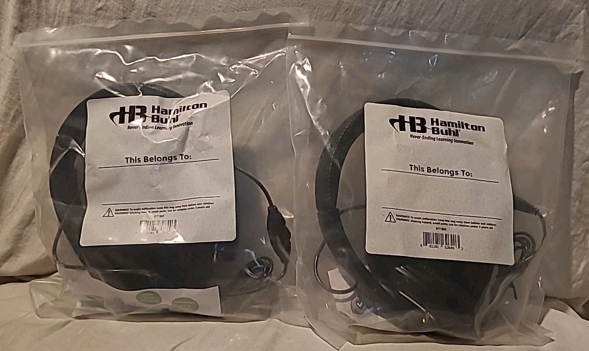 Hamilton Buhl SMART-TREK ST1BK (Set of 2) Gamer Quality Headset for Video Gaming