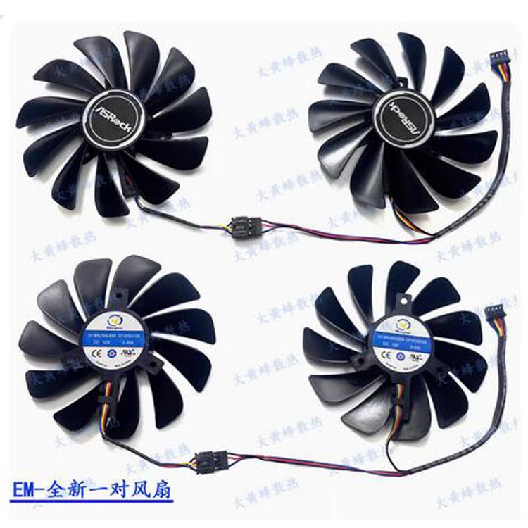 For ASROCK RX6700XT 6600XT 6600Challenger Graphics Card Fan FDC10U12S9-C