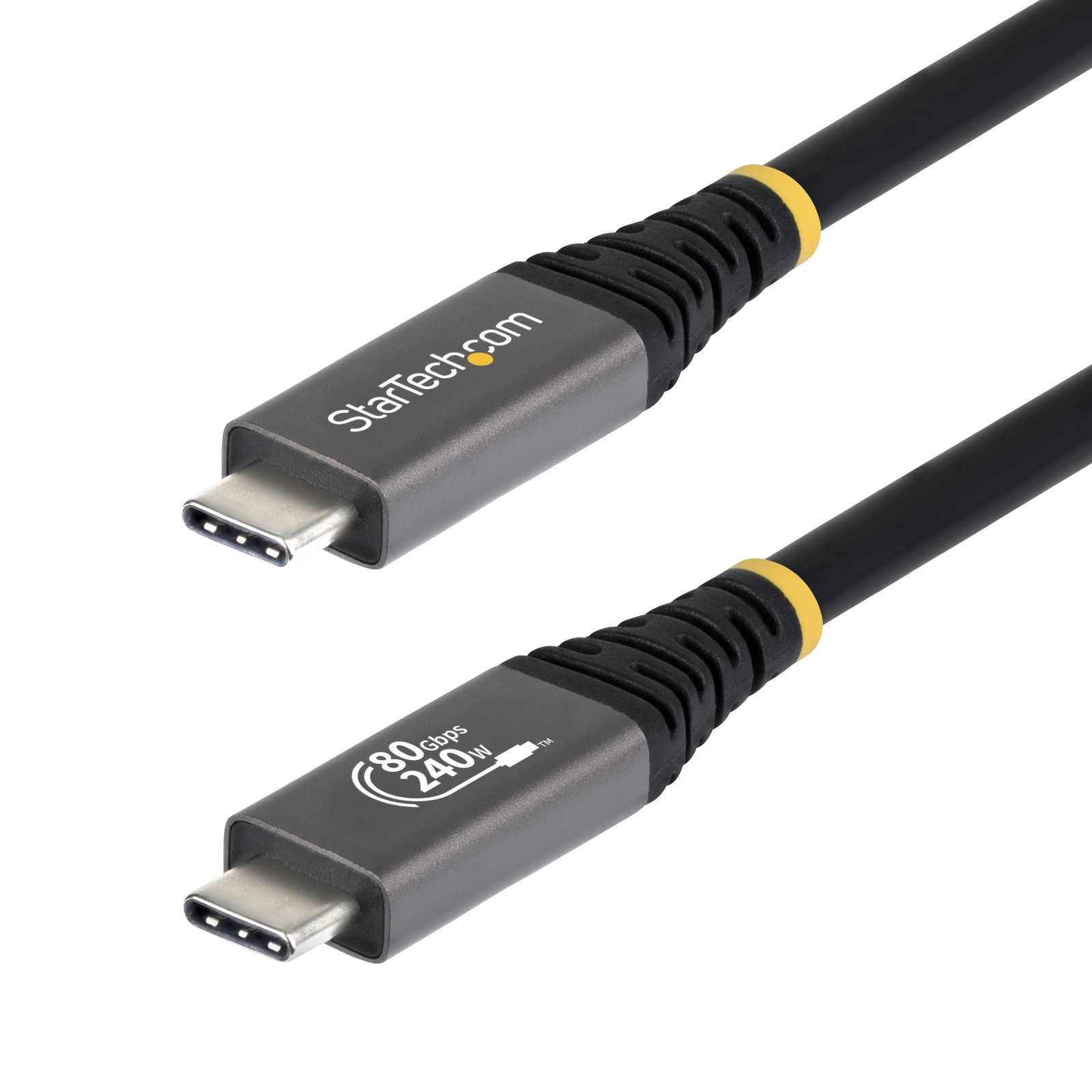 StarTech CC18IN80GUSB4CABLE 1.5ft USB4 Cable 80Gbps 240W Black