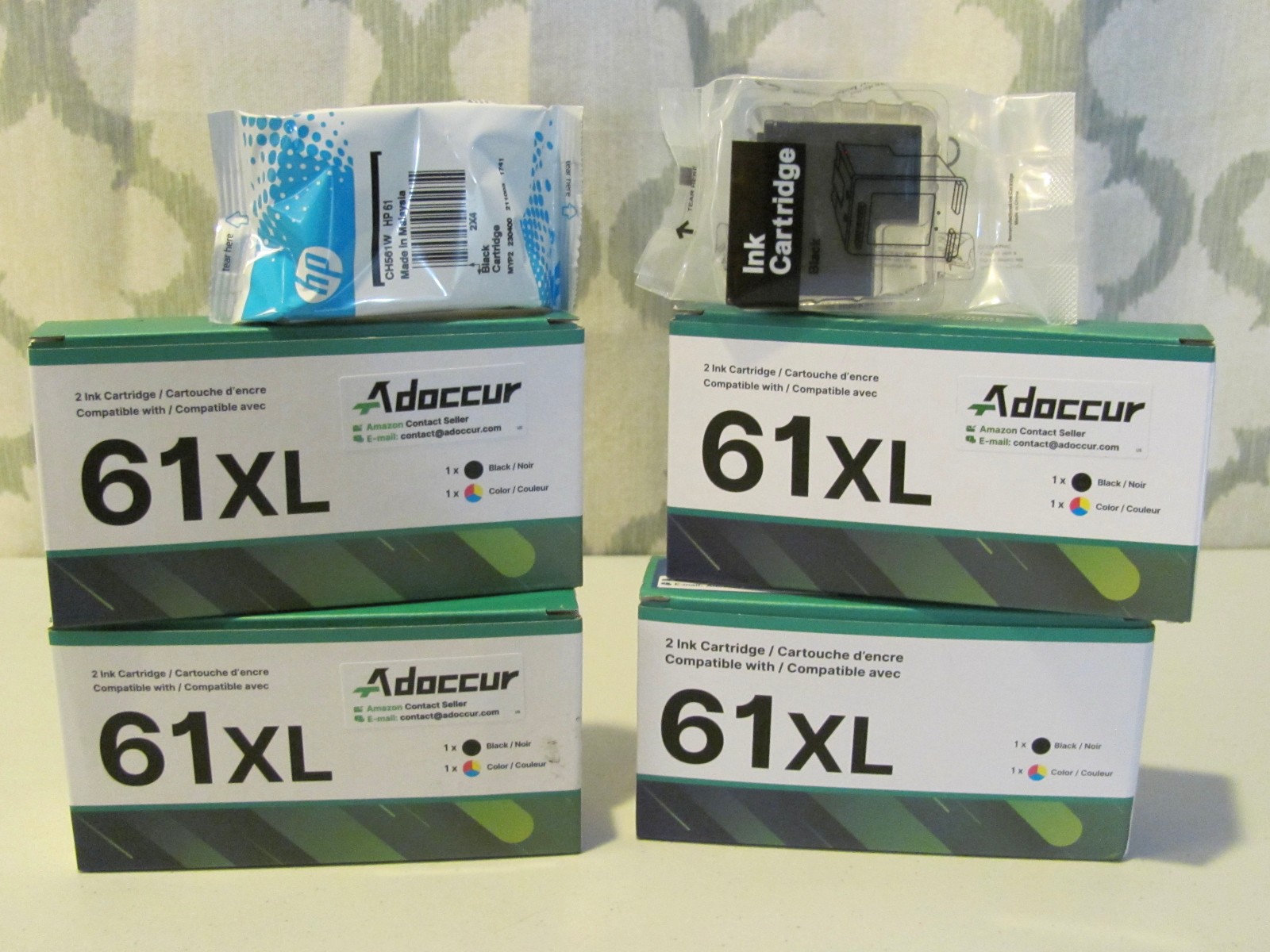 Replacement Adoccur Printer Cartridge Ink 61XL Compatible with HP Printers  lot