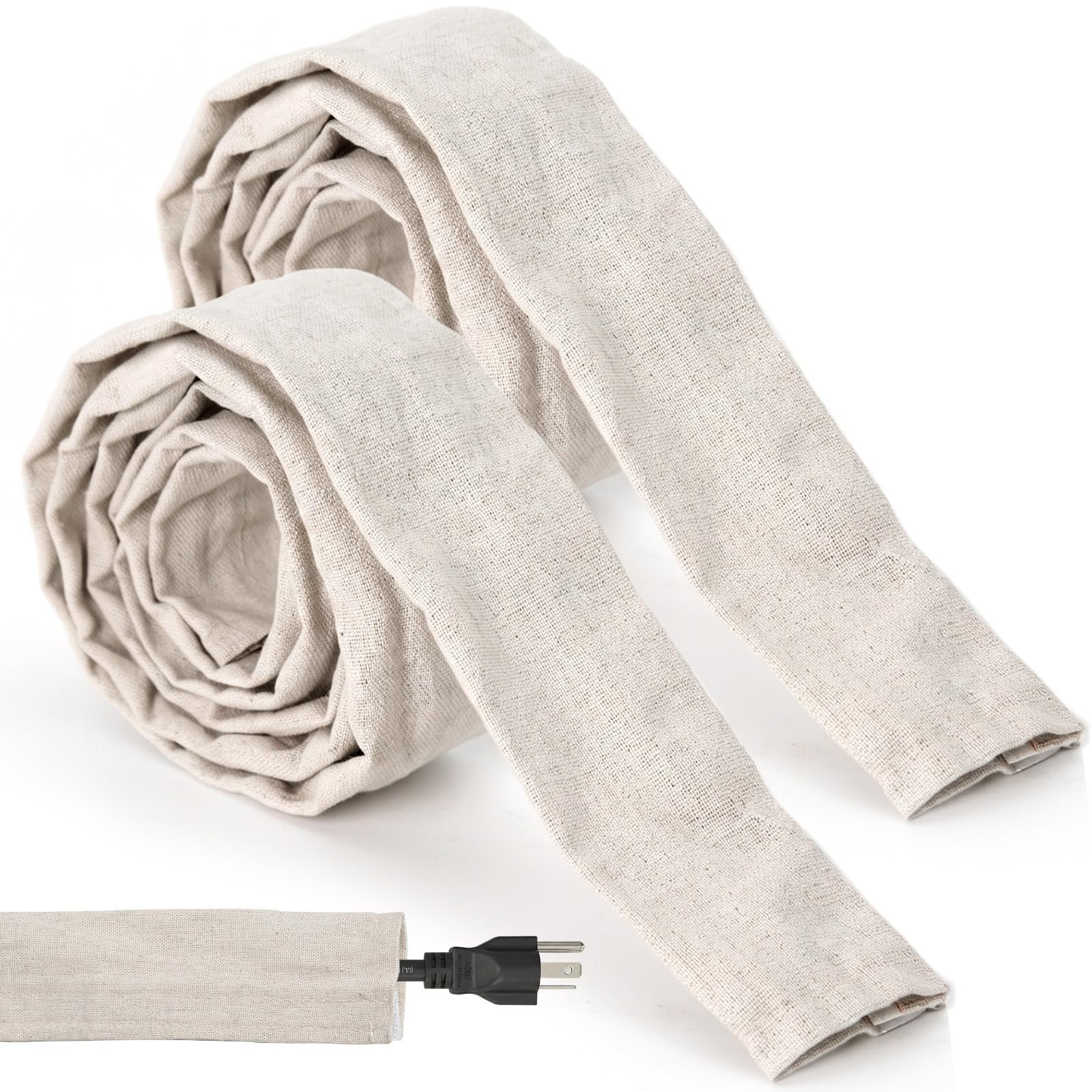 XMJY Linen Cord Cover, 2-Pack, 6ft