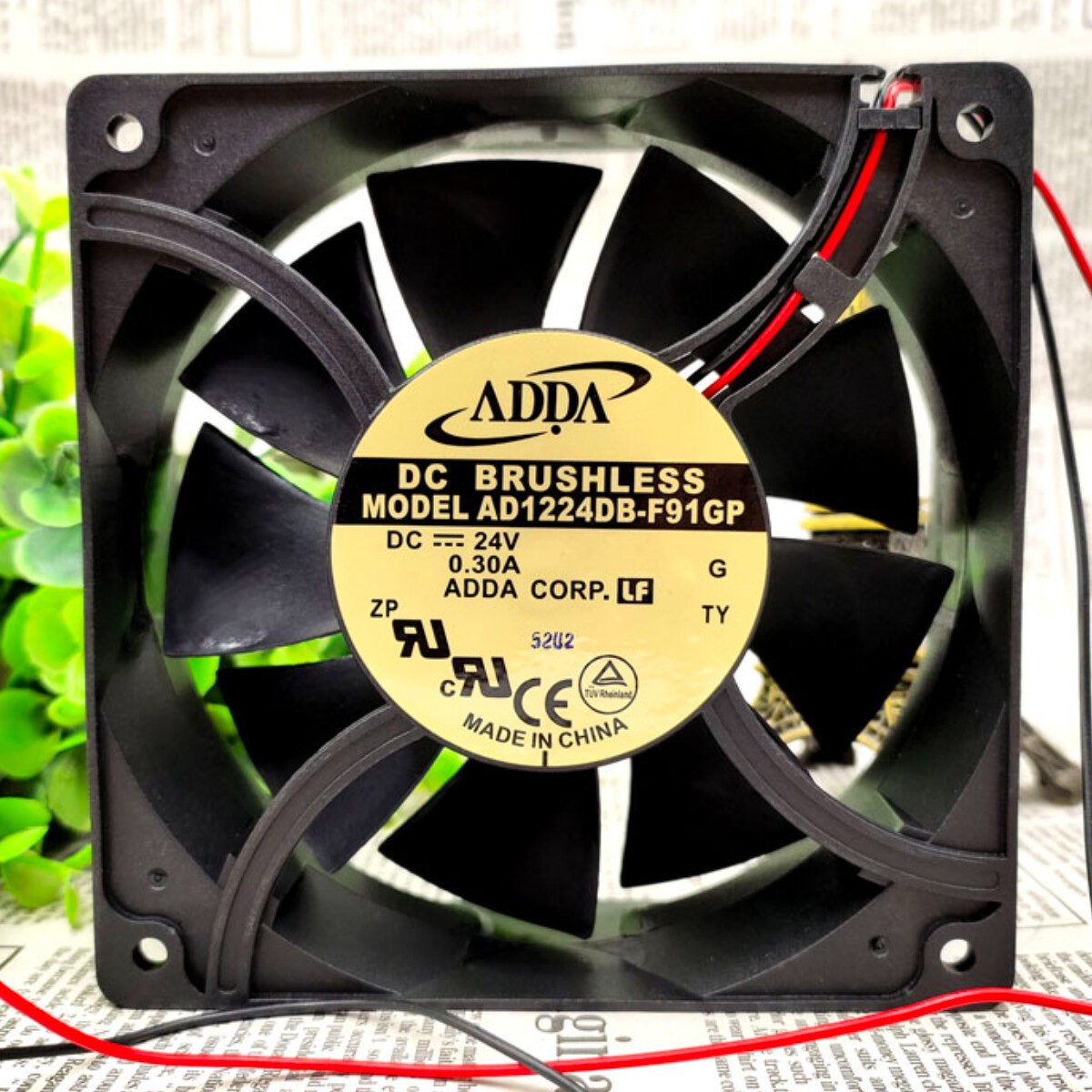 ADDA AD1224DB-F91GP DC24V 0.30A 12038 12cm Chassis Industrial Cooling Fan