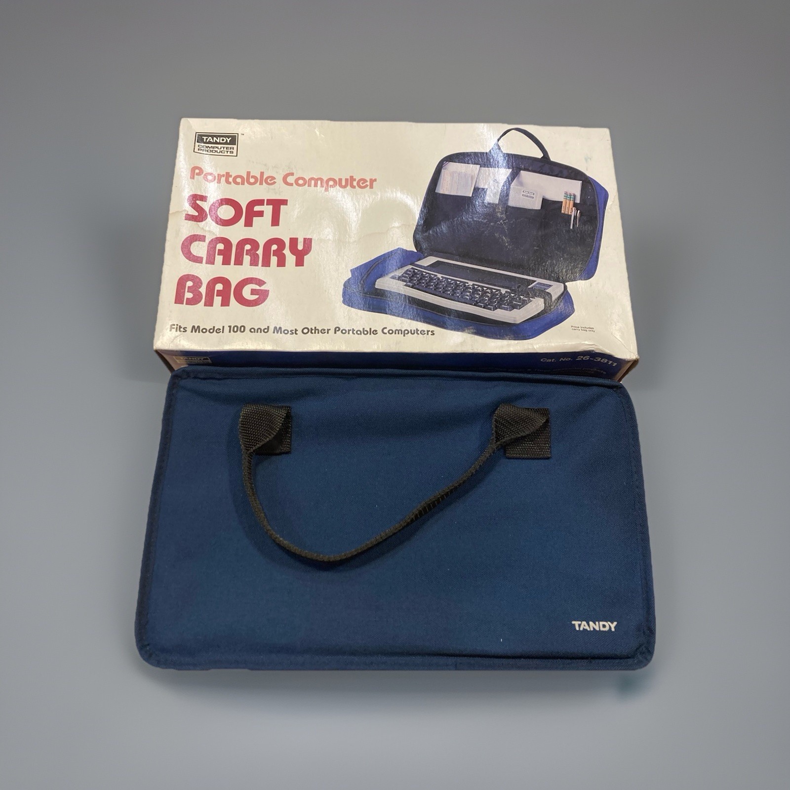 NOS Vintage Tandy Bag Soft Sided Case Personal Carry Computer Laptop Blue