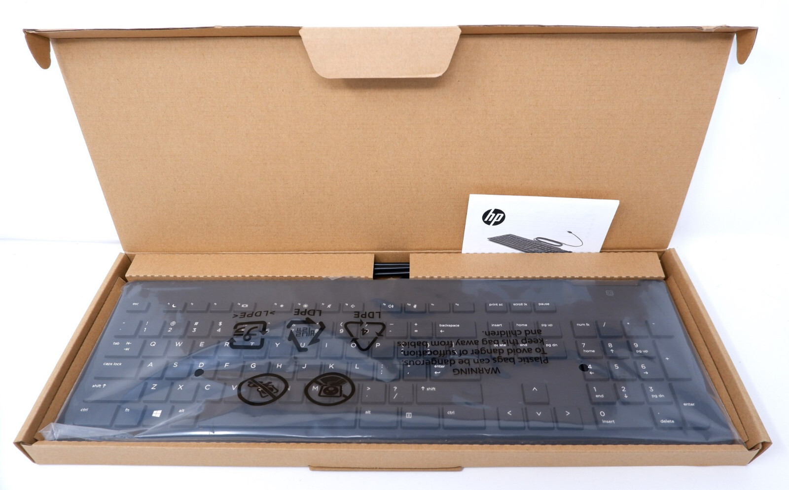 GENUINE HP 911502-001 USB SLIM KEYBOARD W/SMART CARD READER CCID TPC-S001K - NEW