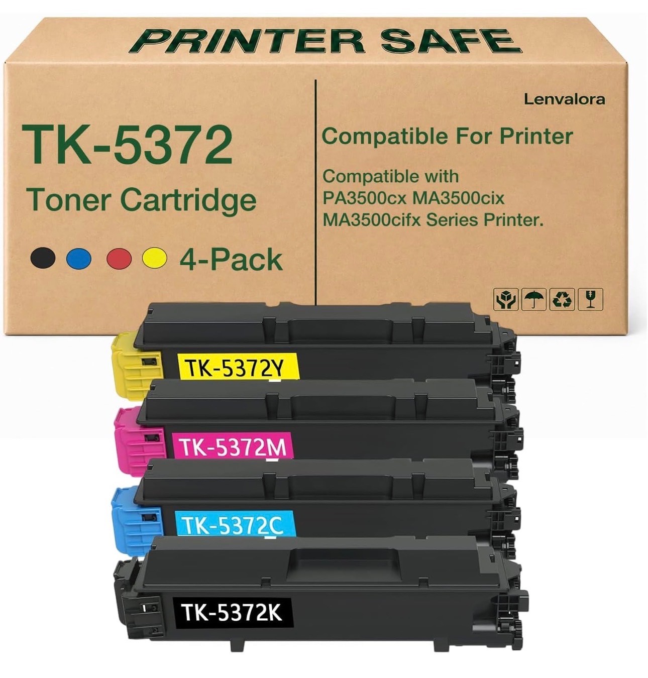 TK5372 Toner Cartridges Set for Kyocera MA3500cix MA3500cifx PA3500cx Printer