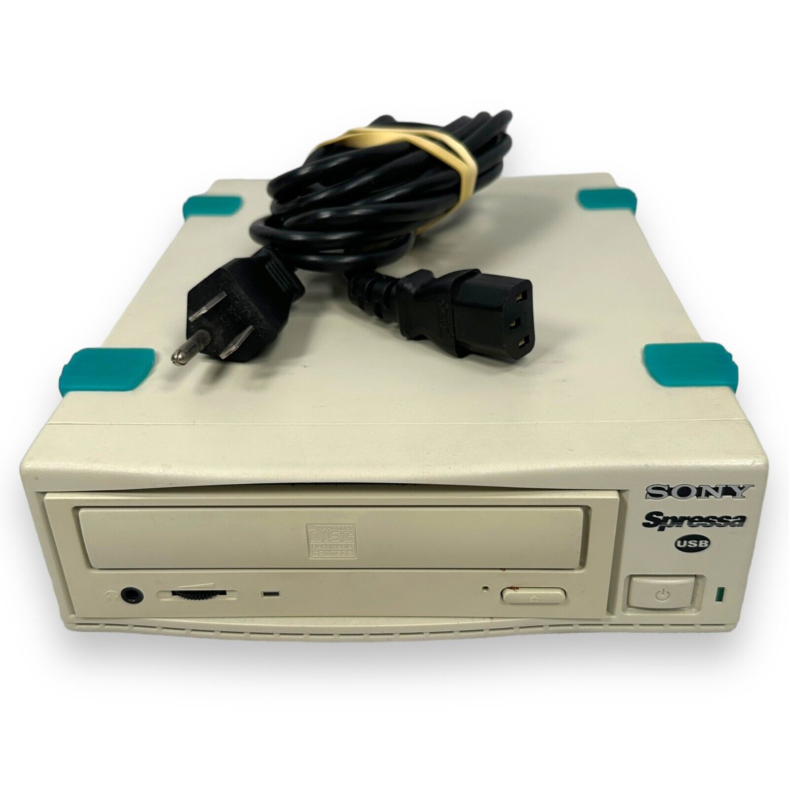 Sony Spressa External USB Computer CD-RW Drive CRX100E/X2 w/ Power Cable