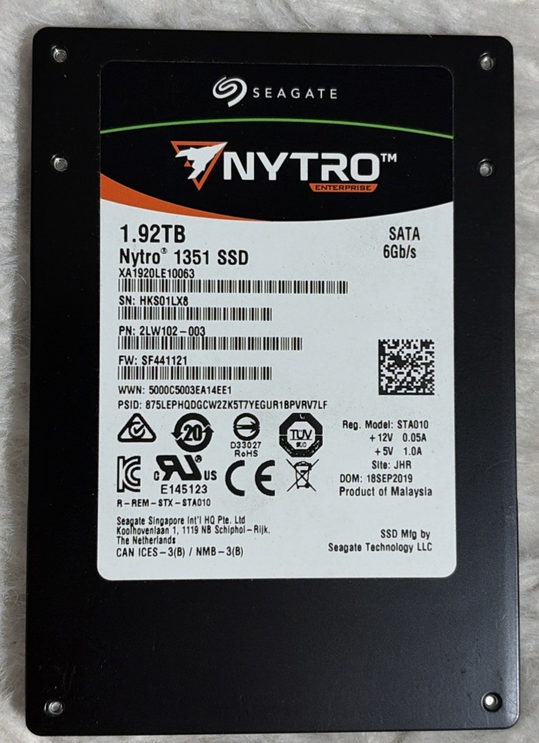Seagate Nytro 1351 1.92TB SATA 6Gb/s 2.5" Enterprise SSD XA1920LE10063