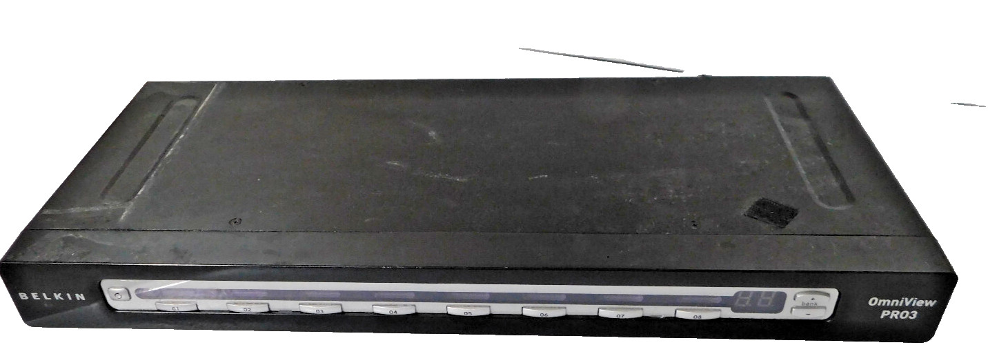 Belkin OmniView PRO3 F1DA108Z 8-Port External KVM Switch Power Tested