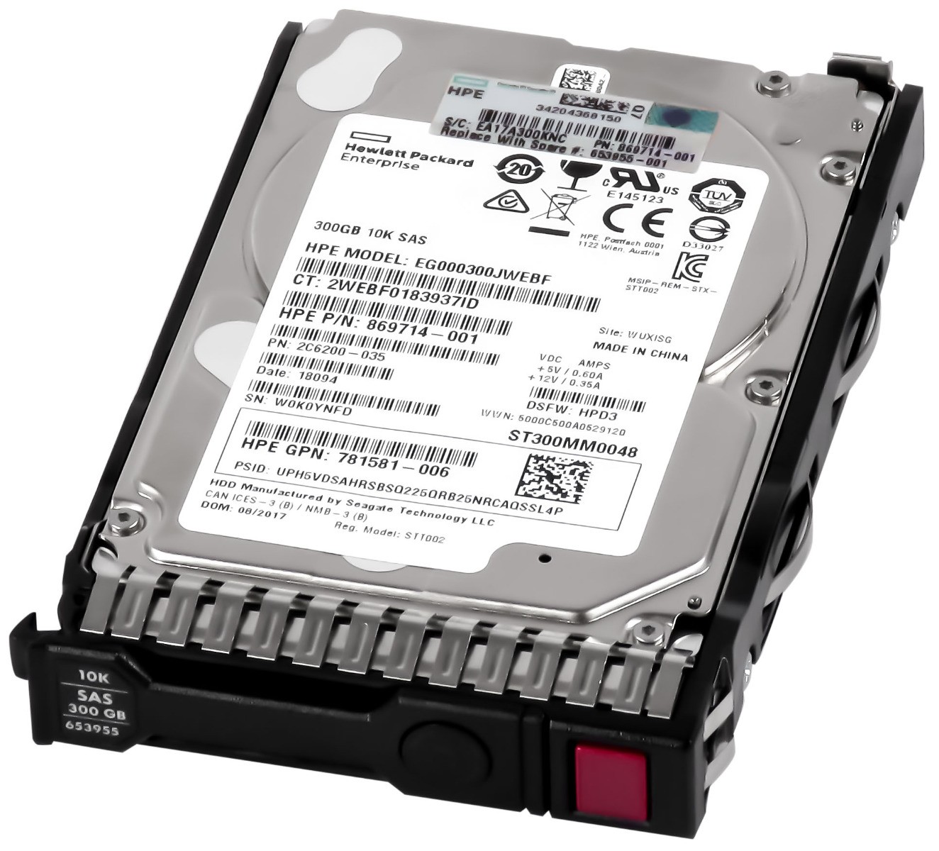 HP 869714-001 300GB 10K 128MB SAS-3 2.5'' EG000300JWEBF