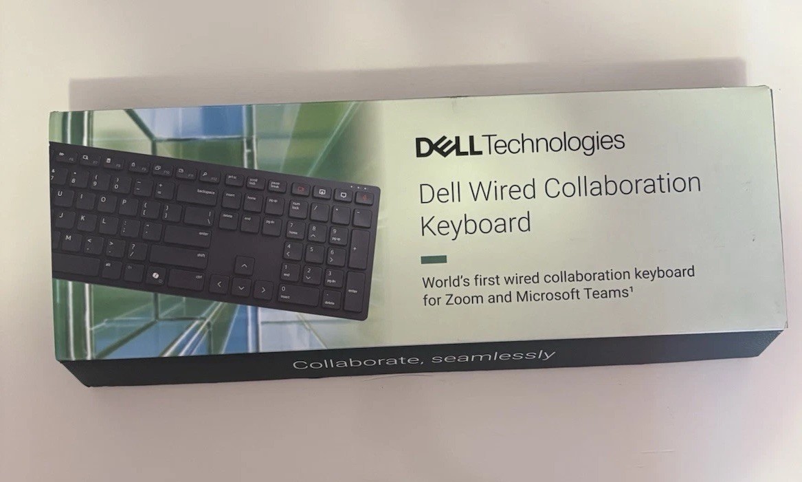 Dell KB525C Wired Collaboration Keyboard USB Full Size Copilot Key New Open Box