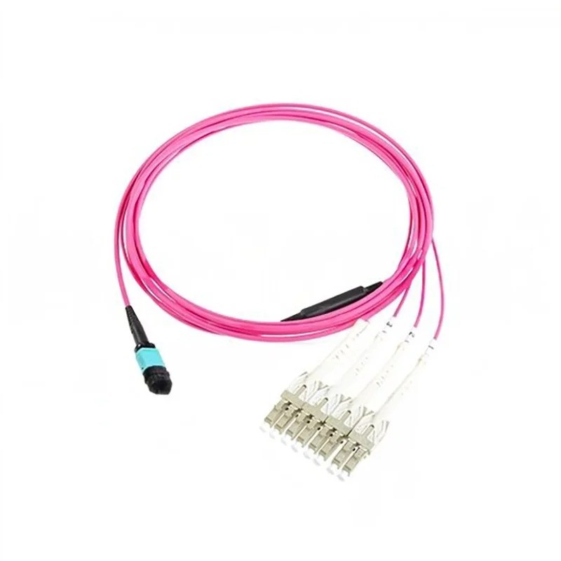 1M/2M/3M/5M/10M MPO UPC to 4LC Duplex OM4 8F Type B LSZH 2.0mm Cable 