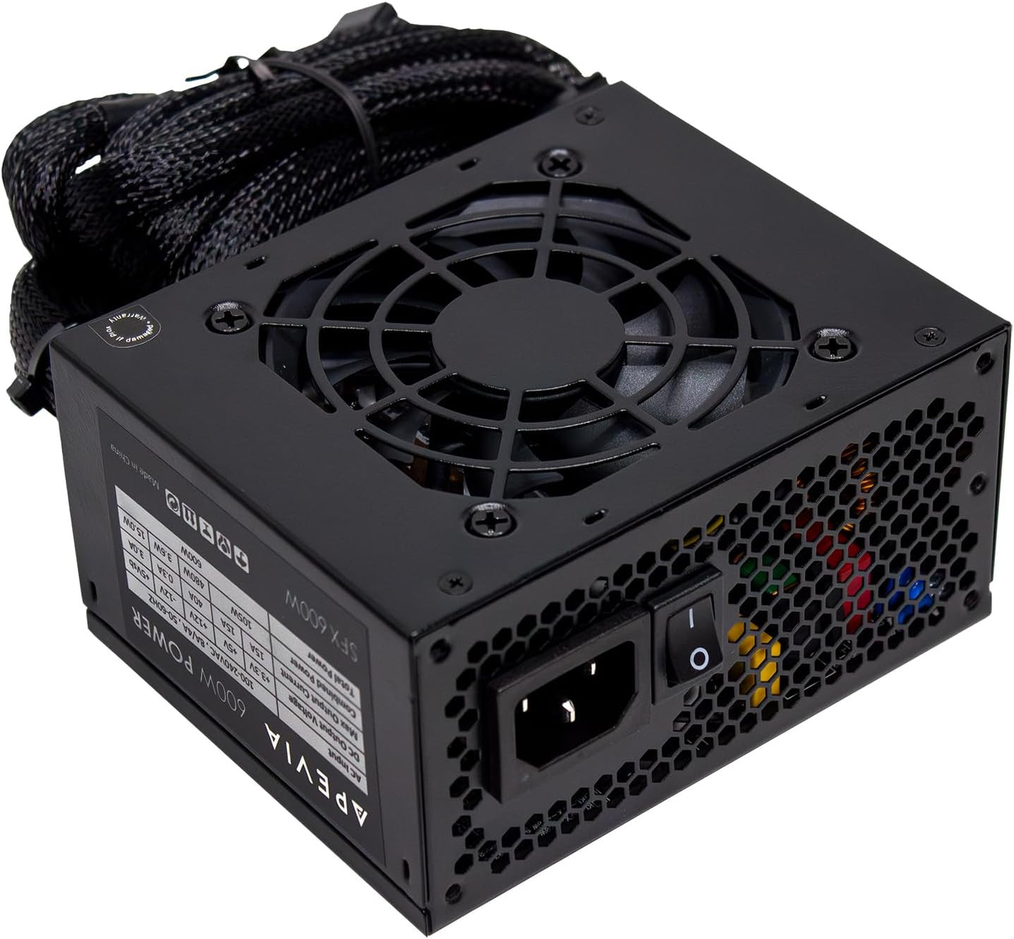SFX-PFC600W SFX PFC 600W / Micro-Atx, Fixed Cables, Full Range Active PFC 90-264