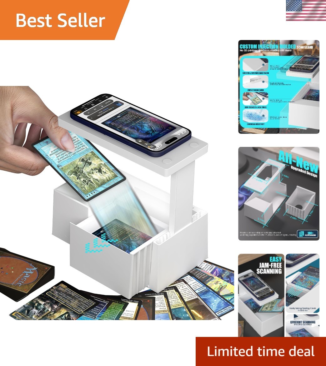 Effortless MTG Card Scanning: Sloped Tray Stand for Sleeved & Unsleeved Cards