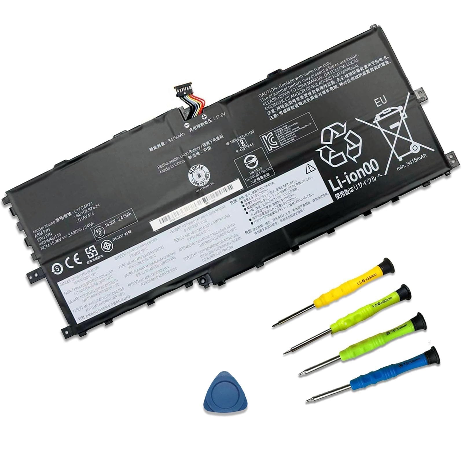 Replacement Laptop Battery for ThinkPad X1 Yoga 3rd Gen 3520mAh - High Capacity