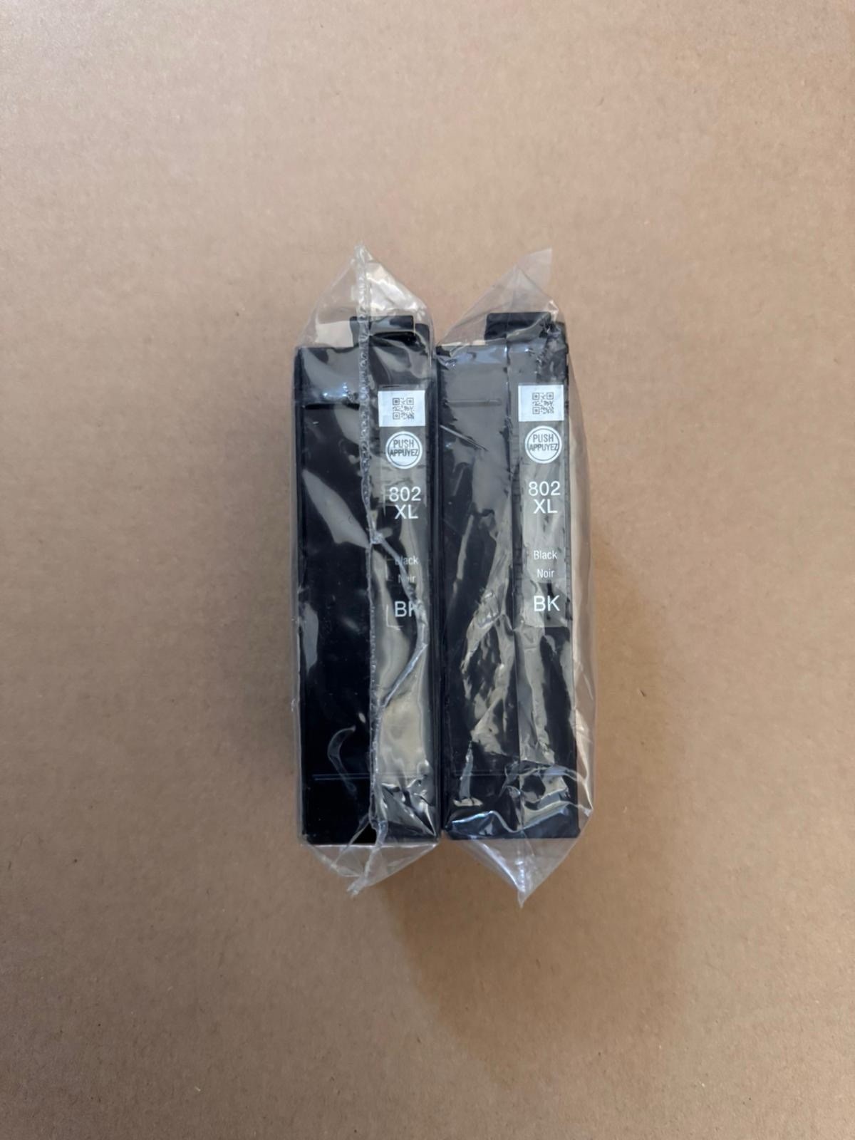 2PK Genuine Epson 802XL High Yield Black Ink WF4720 WF4730 WF4740 (NOT Initial)
