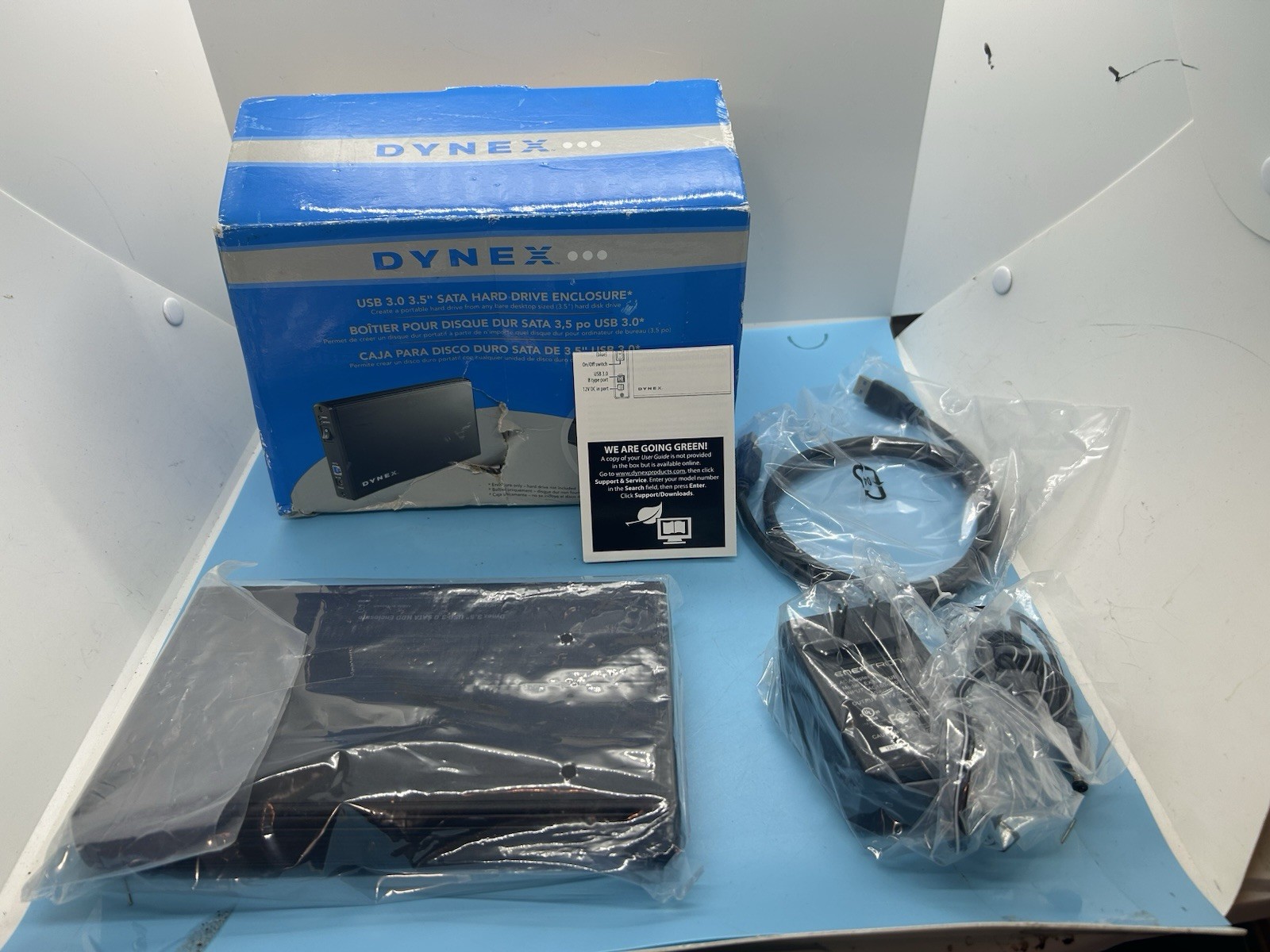 (Open Box) Dynex DX-HD303513 ~ Aluminum USB 3.0 2.5” SATA Hard Drive Enclosure
