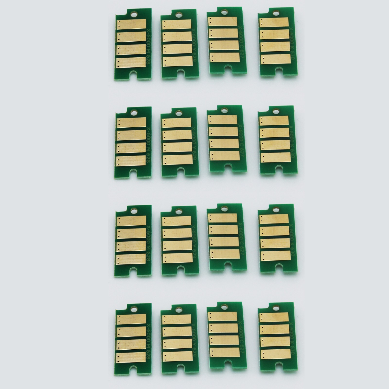 16 Reset Toner Chips 4 Sets (C,M,Y,K) for Xerox Phaser 6010 6000 Workcentre 6015