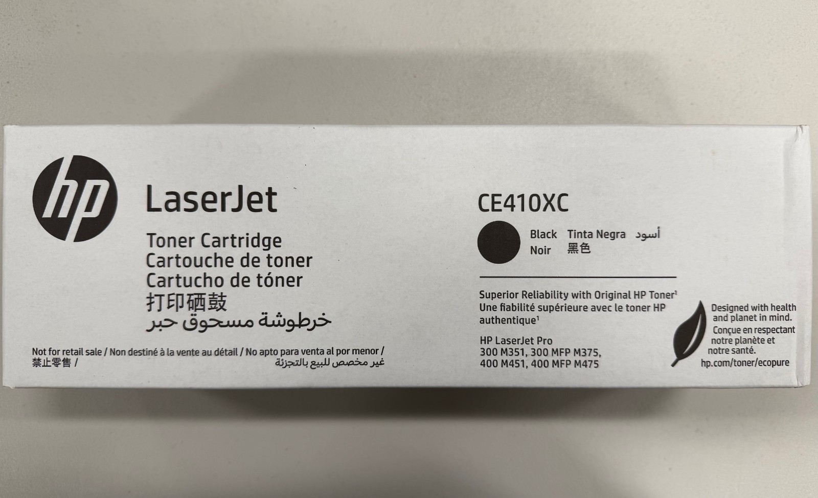 HP LaserJet CE410XC Black Genuine OEM Printer Toner Cartridge New