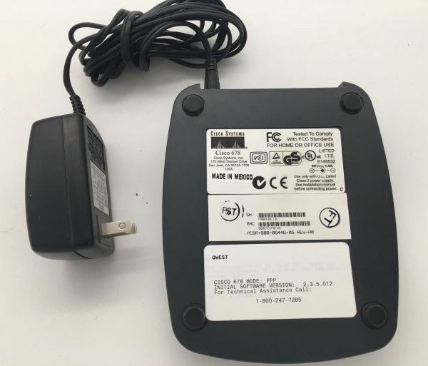 Cisco 678, pcba: 800-06446-05 rev-a0, w/ power adapter