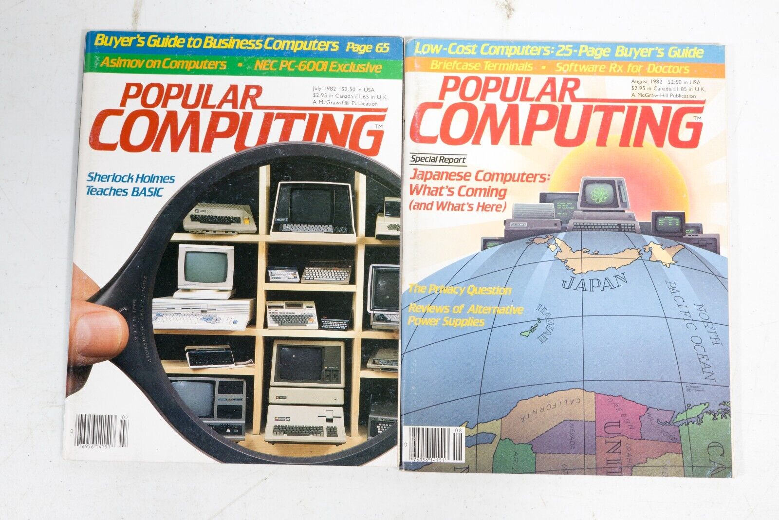 Vintage Popular Computing Magazine Jul - Dec 1982 lot of 6 ST533
