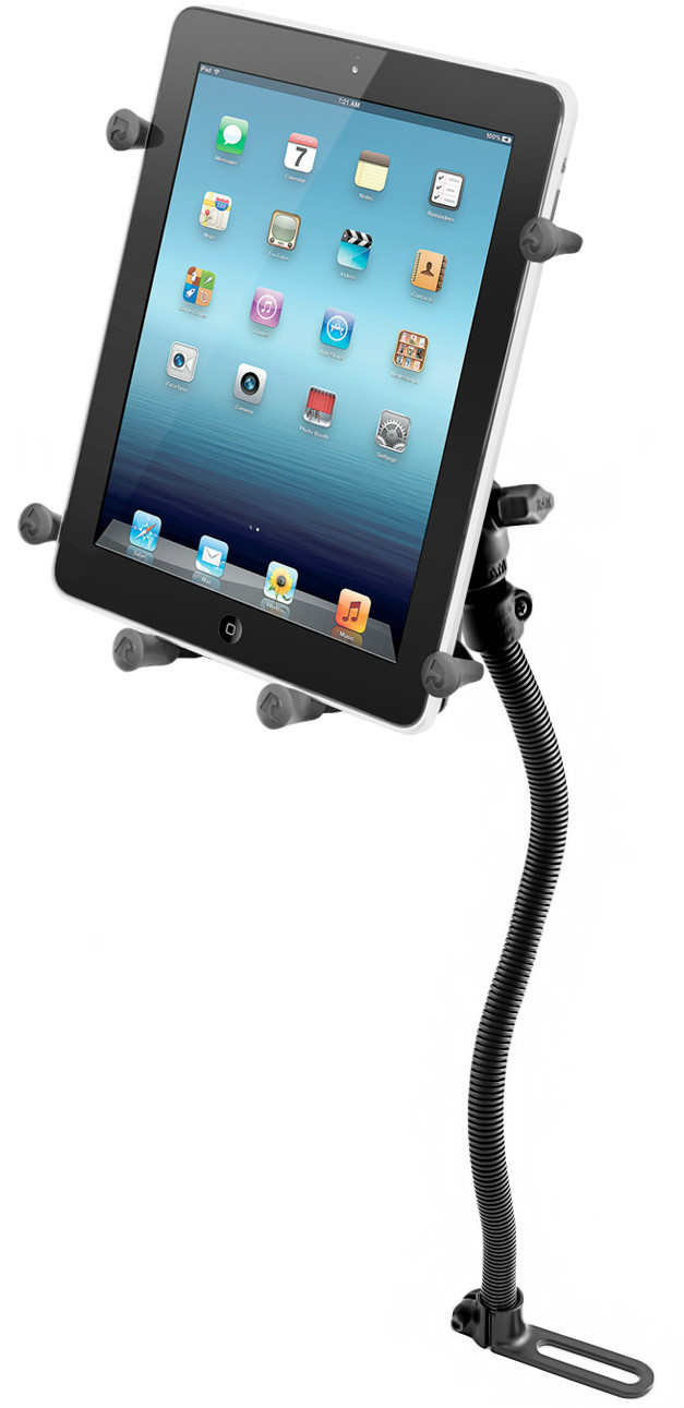 RAM X-Grip Vehicle No-Drill Mount fits iPad, Other 10" Tablets w/Heavy Duty Case