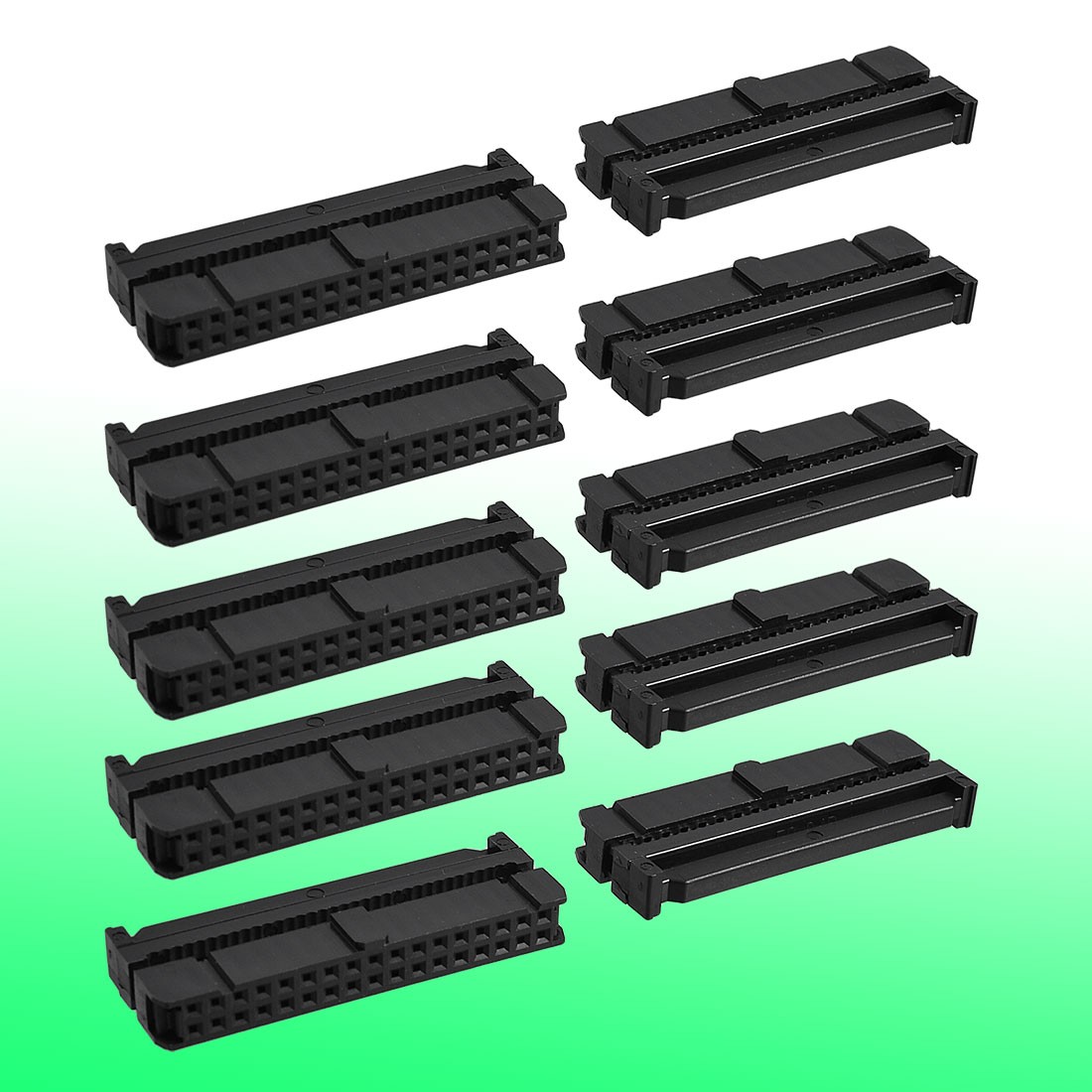 10 Pcs 34 Position Female IDC Socket Flat Ribbon Cable Connector Black