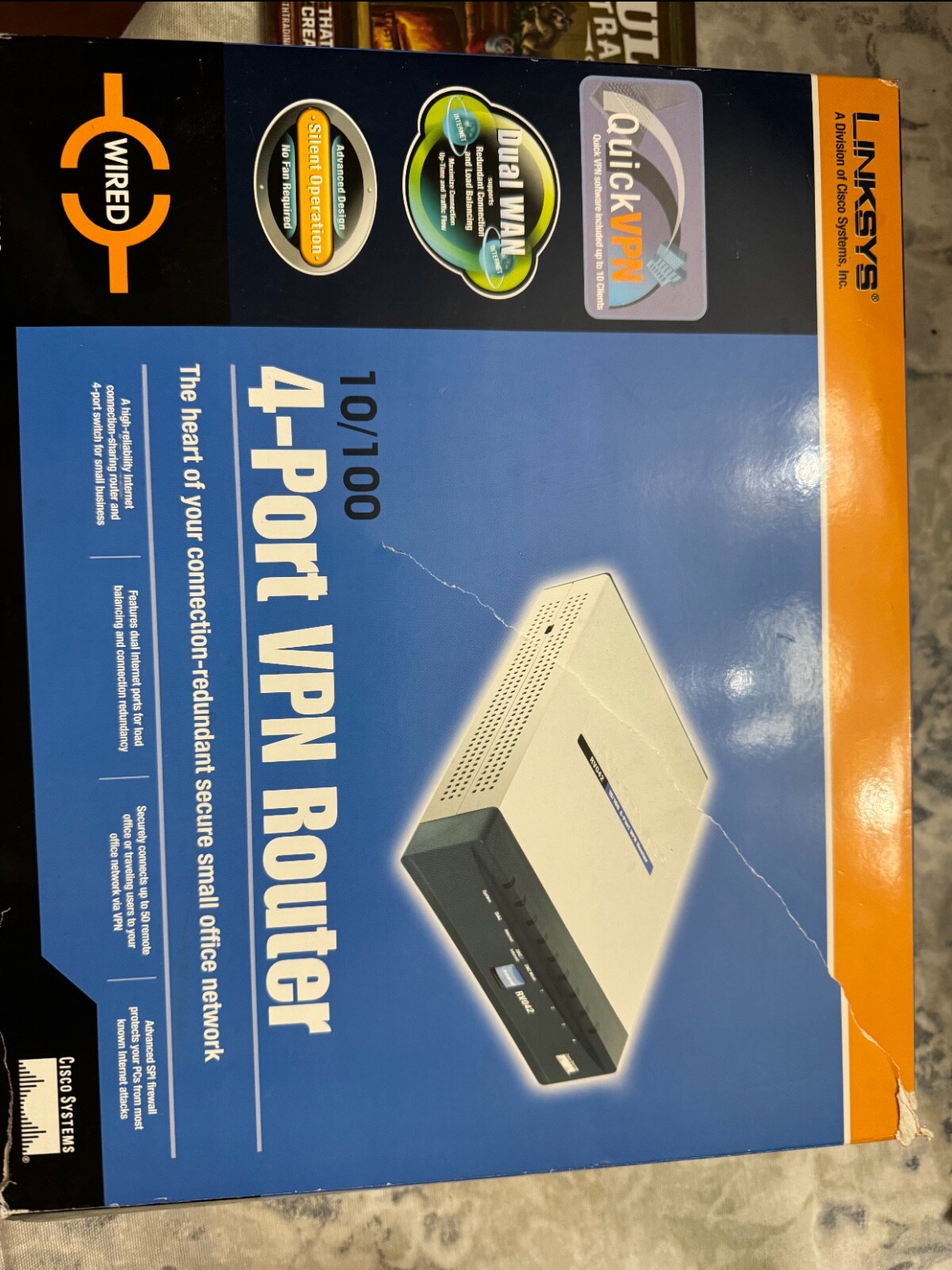 linksys RV042 VPN router Dual WAN VPN Router 10/100Base-TX