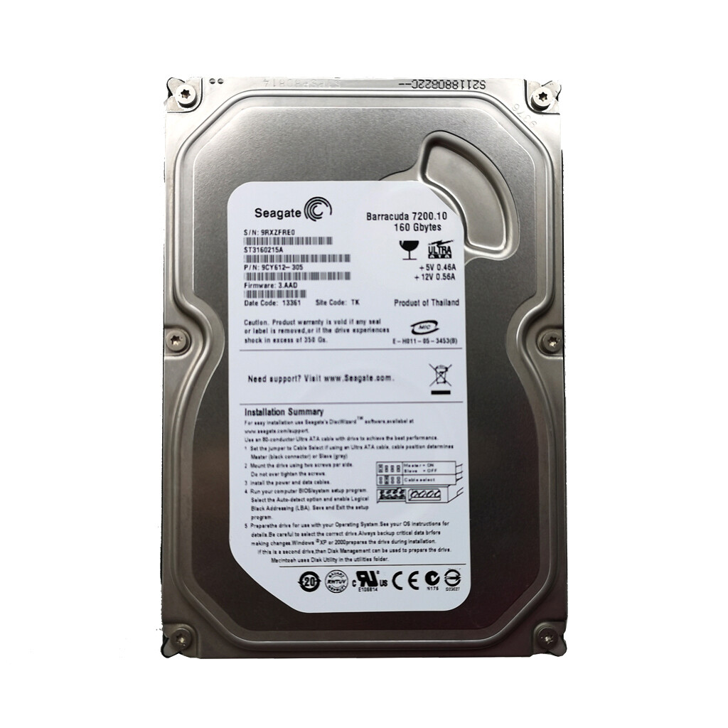 Compatible Seagate Barracuda 160GB ST3160215A 7200RPM IDE PATA 3.5" HDD