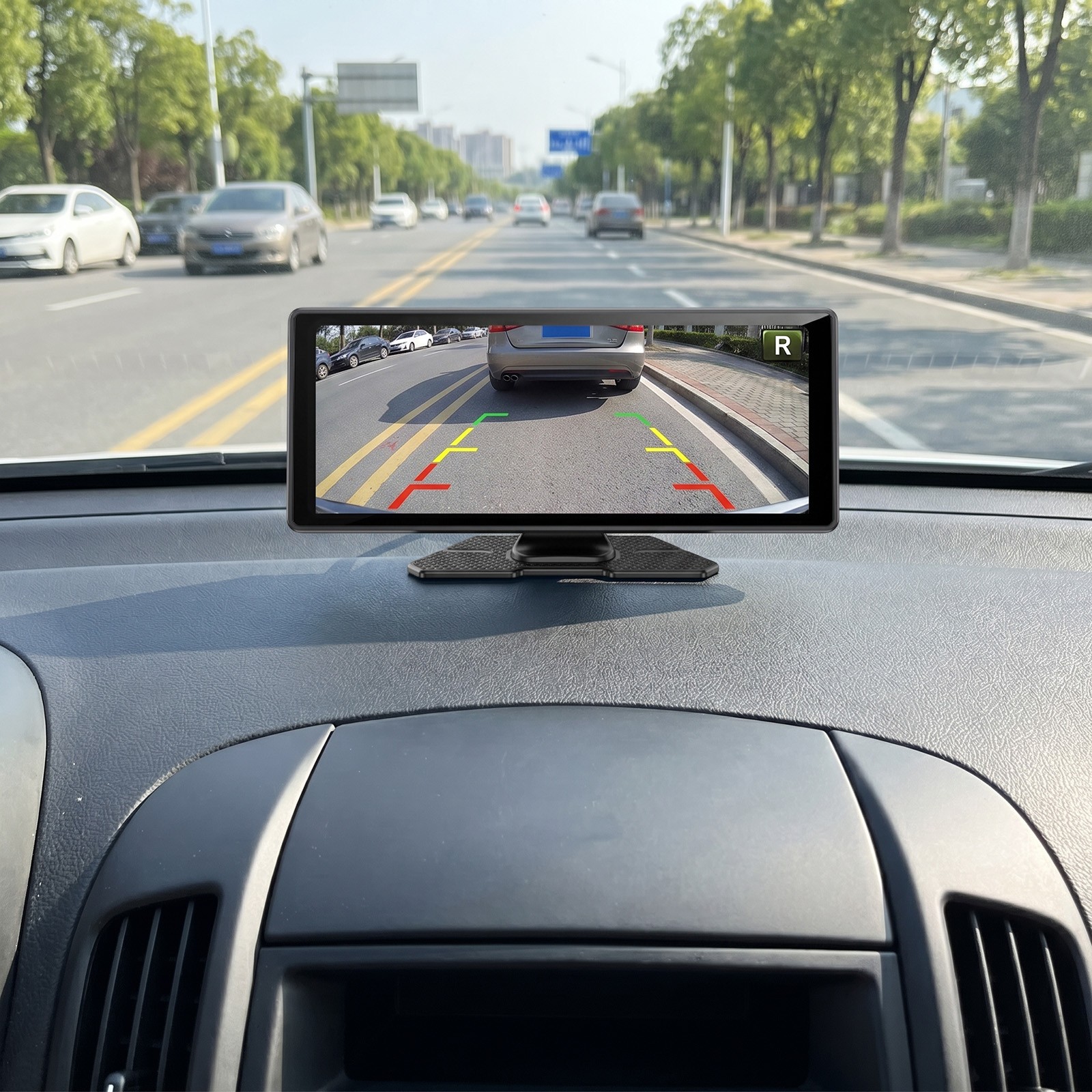 10.26" HD Front & Rear Dual Recording Dash Cam w/ Wireless CarPlay Compatibility