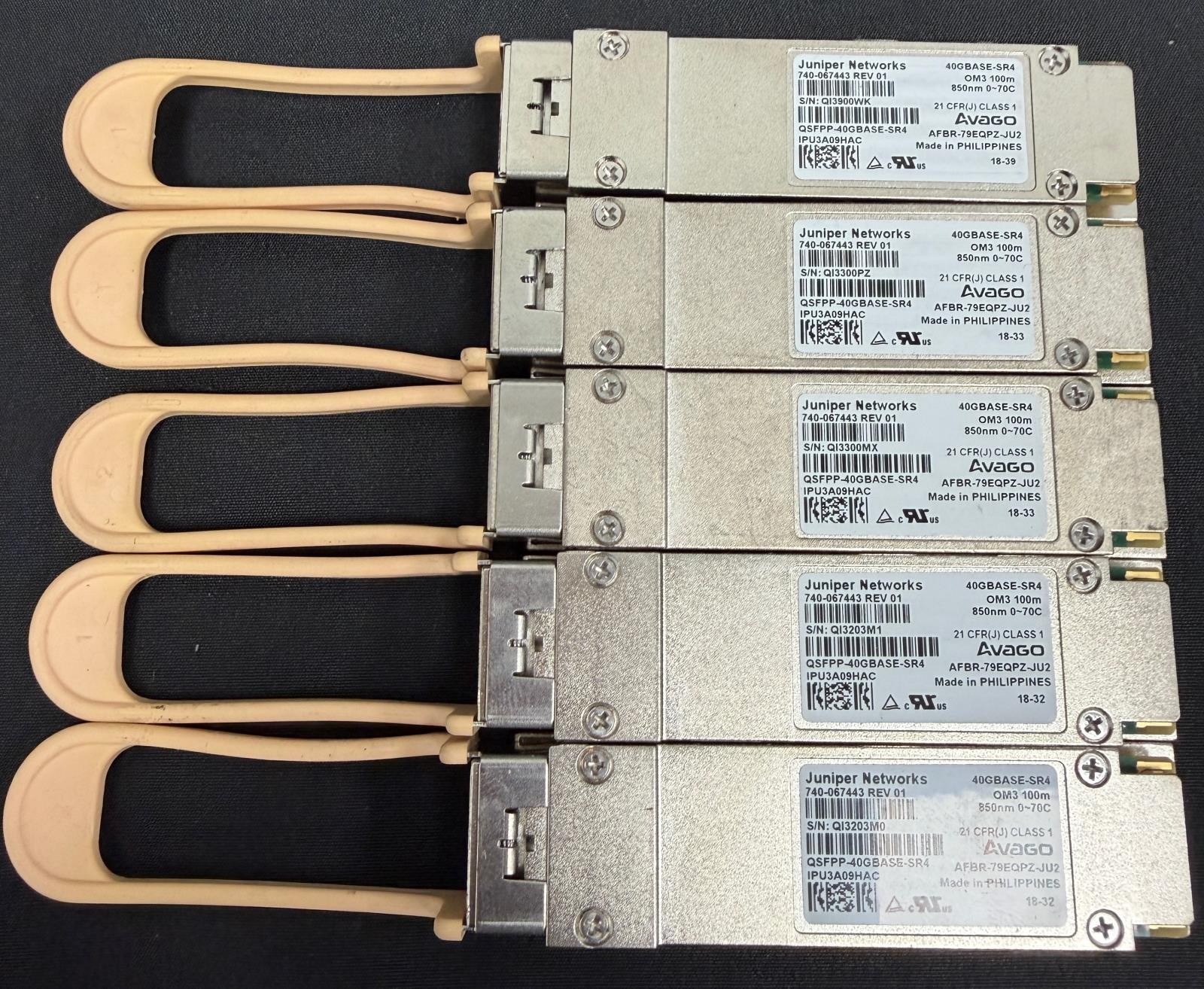 Juniper Networks 40GE QSFP+ SR4 Optical Transceiver 740-067443 QSFPP-40GBASE-SR4
